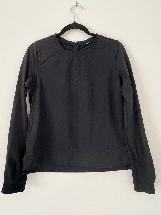 lululemon athletica Tops - Lululemon Run Warm Up Crew Sz 8 Black EUC